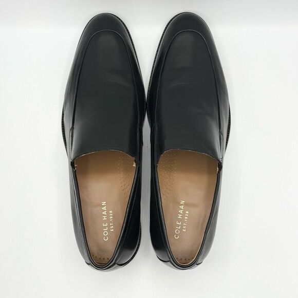 COLE HAAN GRAND OS Men's Dress Shoes Moc Toe Loafers Black Leather - US 15 Wide - Picture 9 of 13